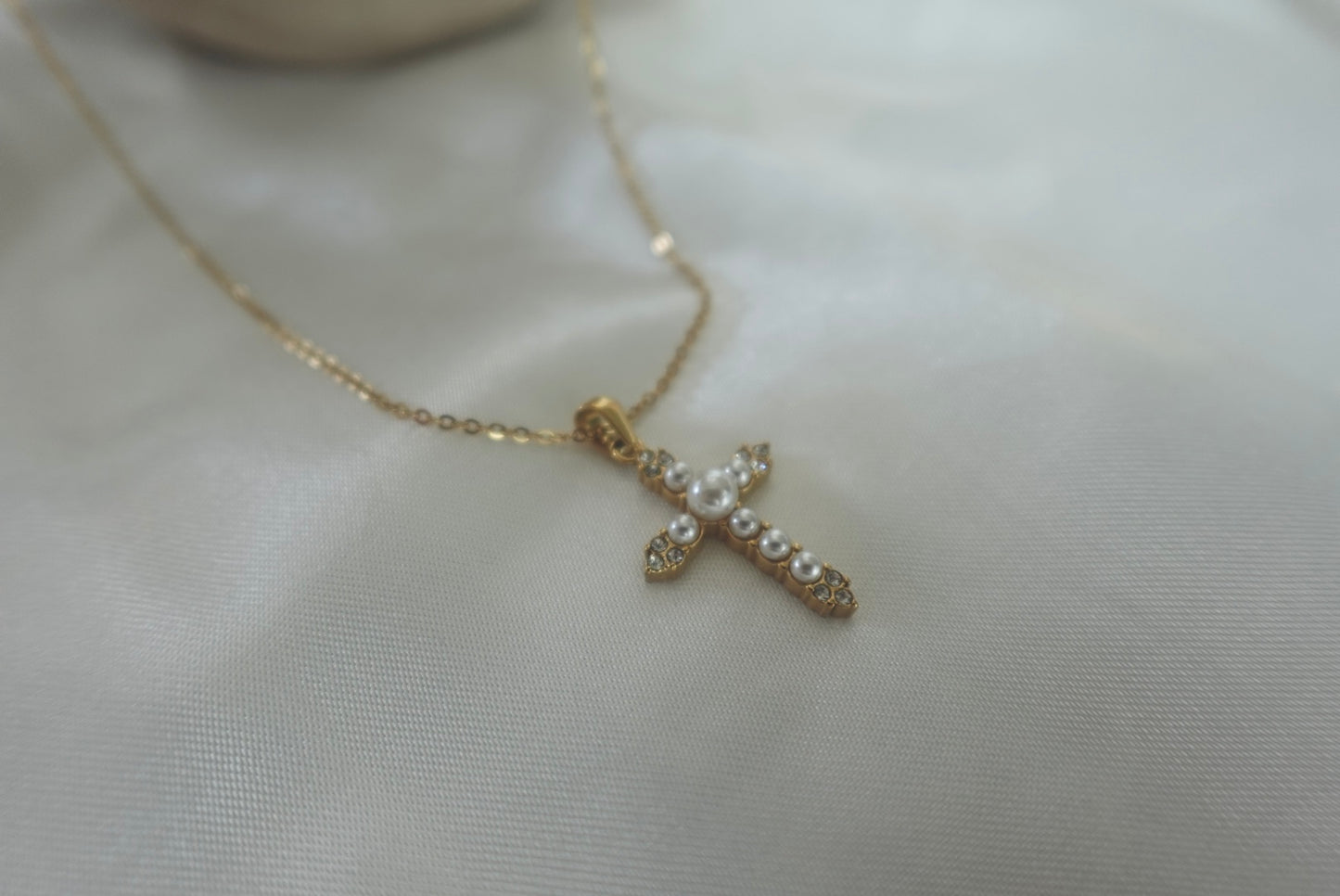 Pearl Cross Necklace