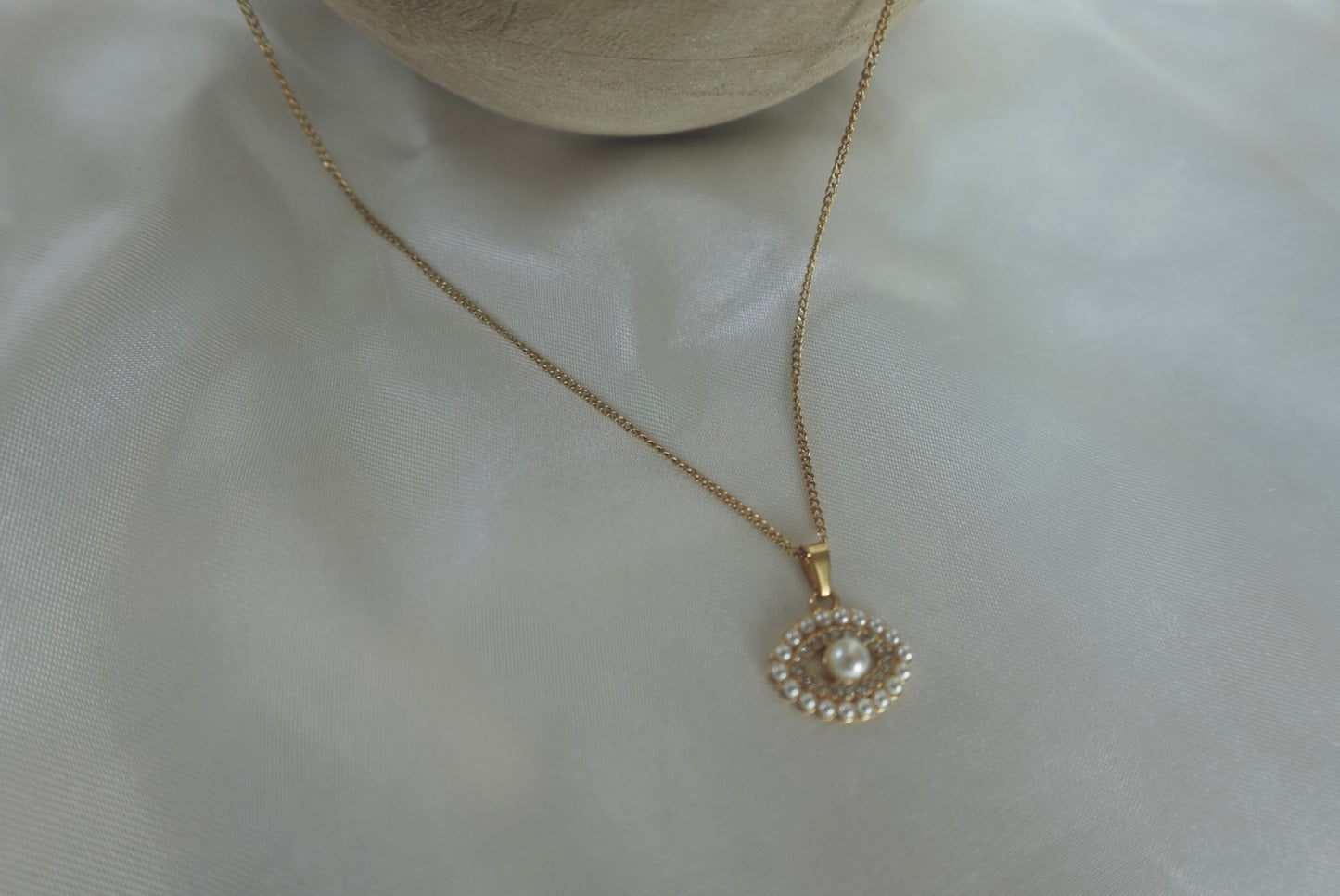 Zircon Pearl Necklace