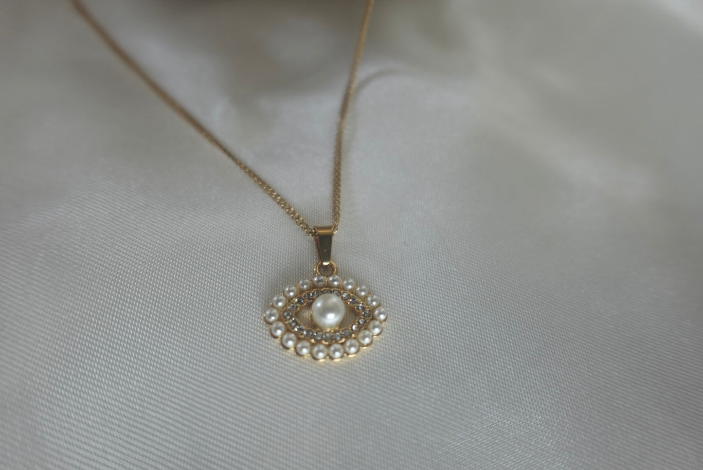 Zircon Pearl Necklace