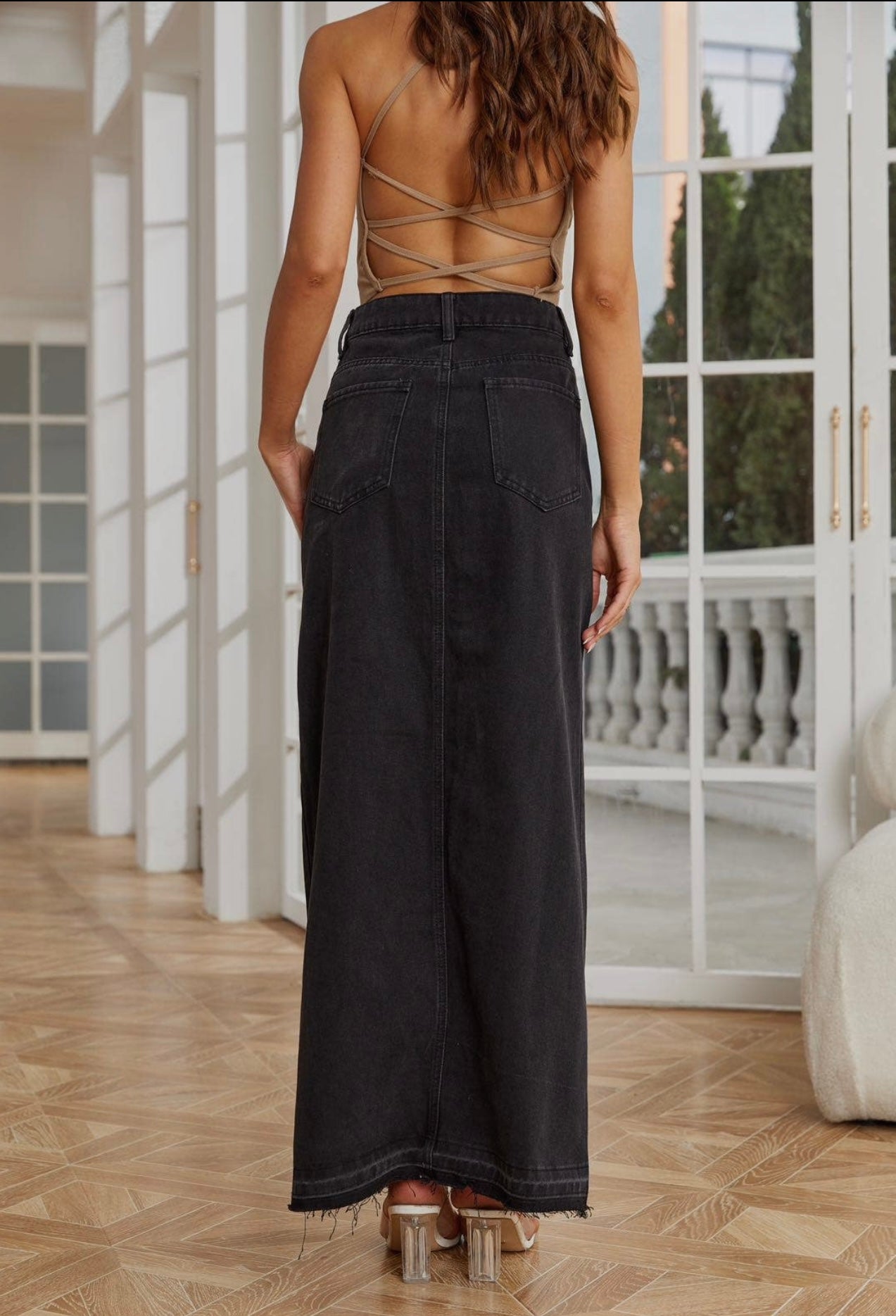 San Maxi Denim Skirt