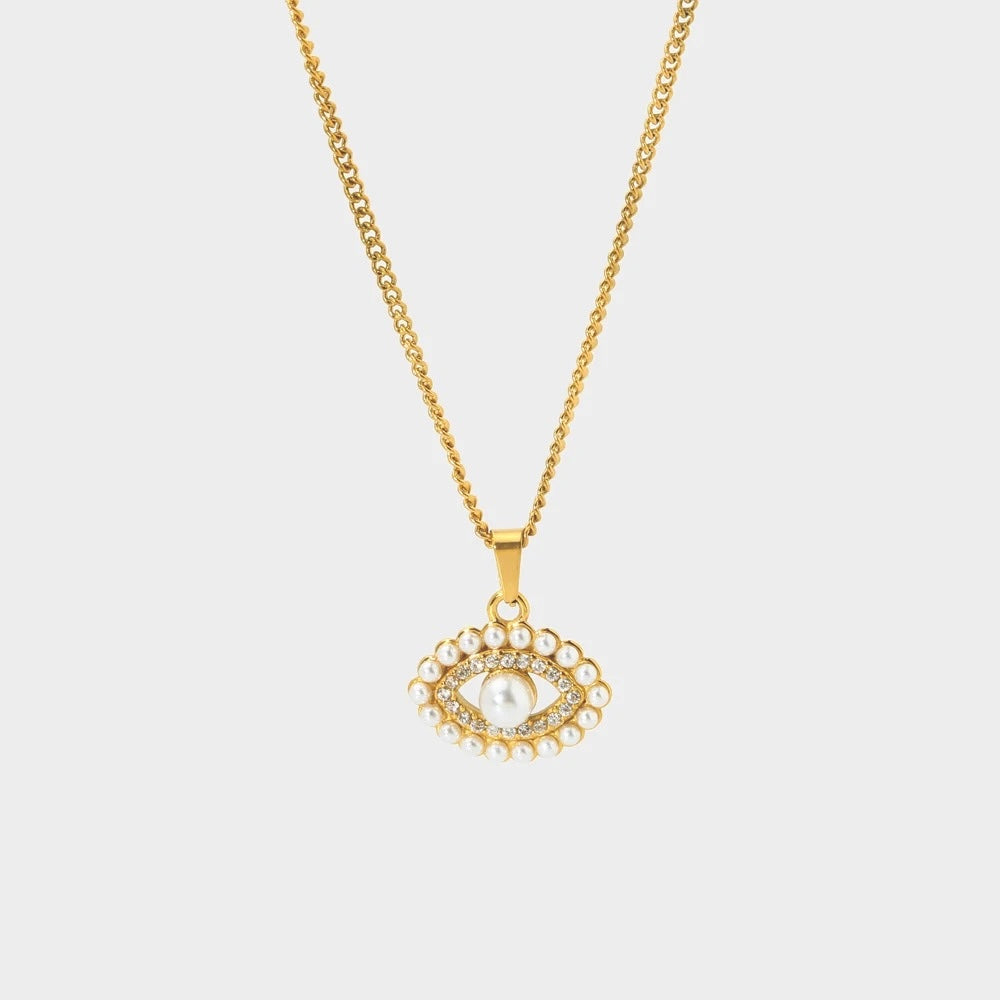 Zircon Pearl Necklace