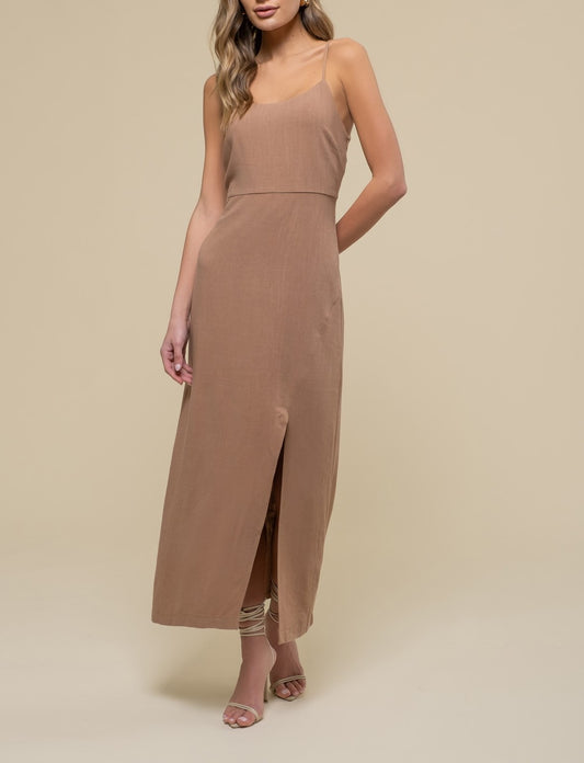 Tess Slit Midi Dress