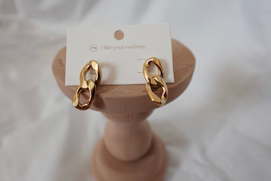 Double Linked Hoop Earrings