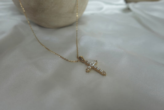 Pearl Cross Necklace