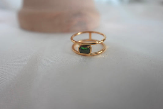 Green Zicon Ring