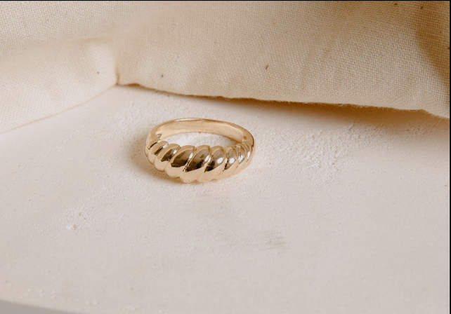 Golden Croissant Ring